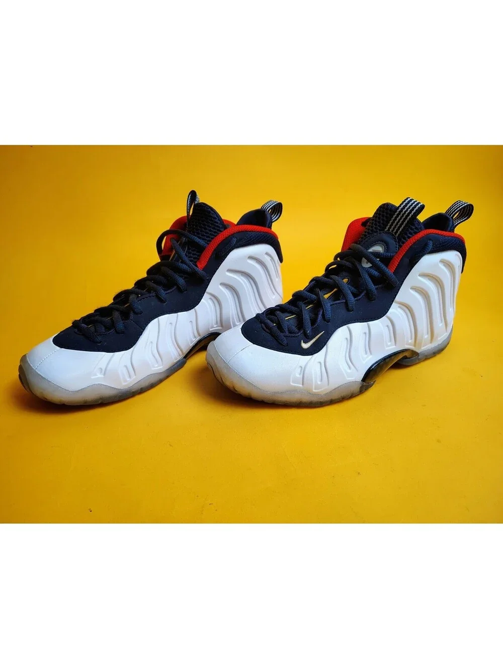 Nike Little Posite One Olympic USA White Navy Red GS 6.5Y Women 8 SB 644791-403